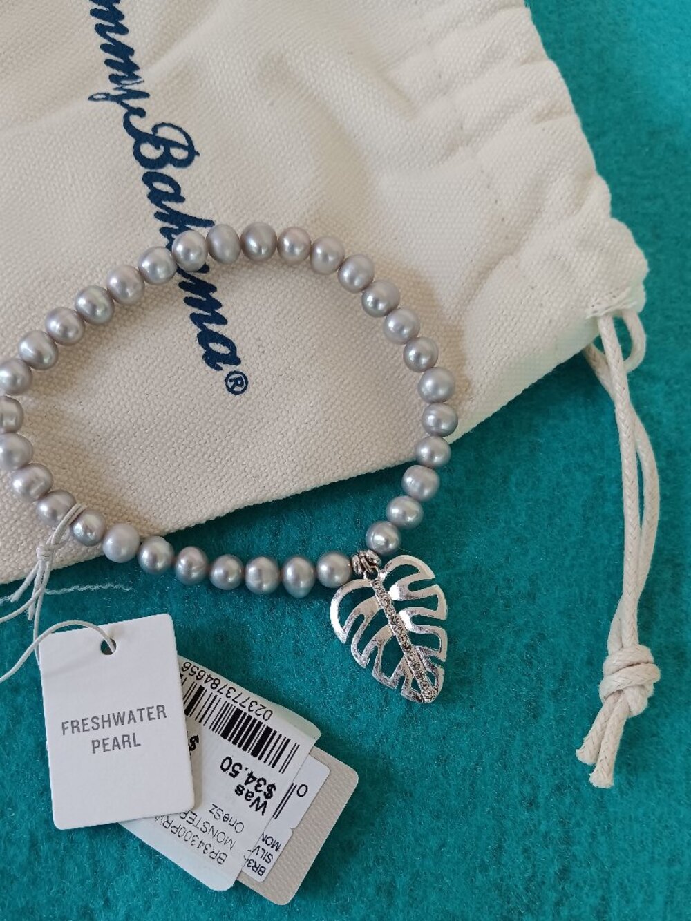 Tommy Bahama monstera leaf bracelet